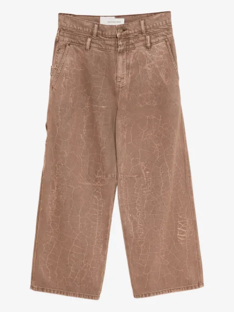 Feng Chen Wang jeans con rayas estampadas