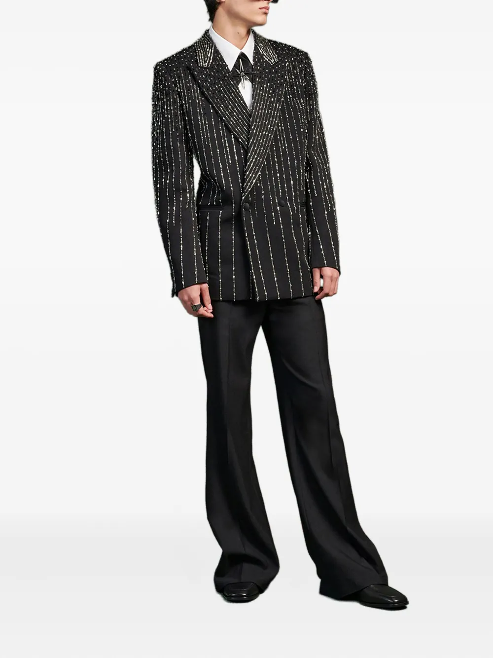 AMIRI crystal-stripe double-breasted blazer | Blazers | Image 2