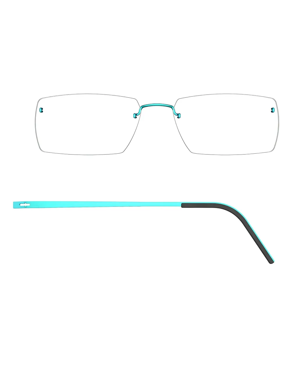 Lindberg lunettes de vue rectangulaires Spirit 2516 à design sans monture | Homme | Image 2