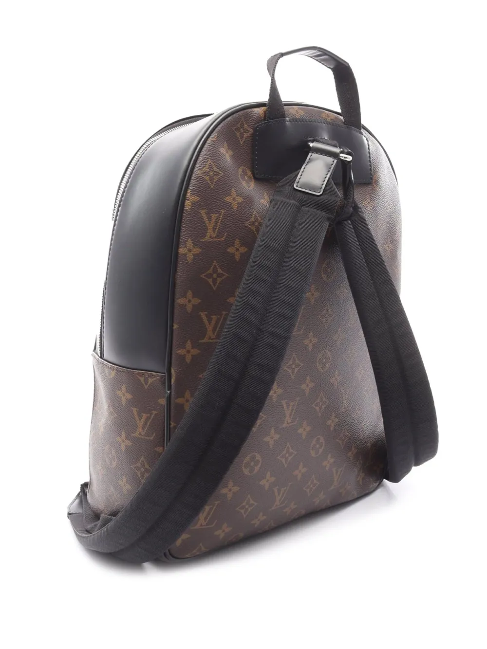 Pre-owned Louis Vuitton 2020 Monogram Macassar Josh Backpack In Black