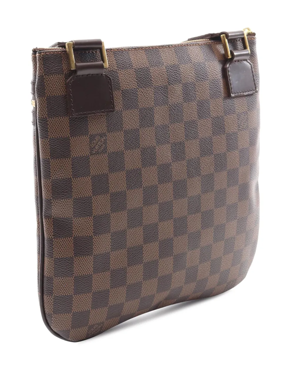 Pre-owned Louis Vuitton 2007 Damier Ebene Bosphore Pochette Crossbody Bag In Brown