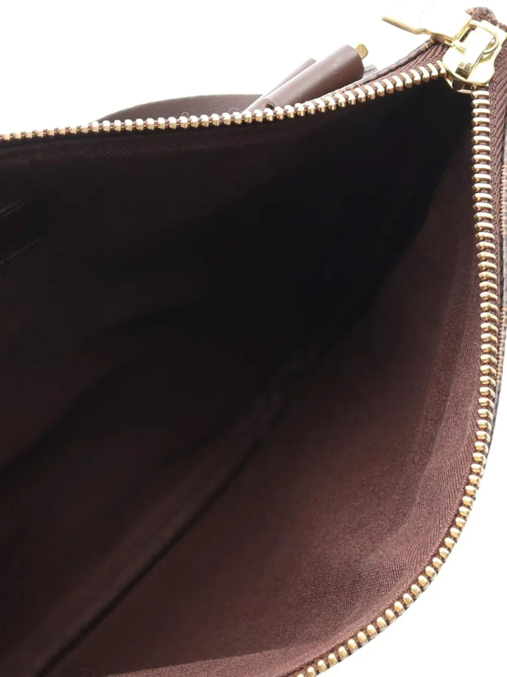 Pre-owned Louis Vuitton 2007 Damier Ebene Bosphore Pochette Crossbody Bag In Brown