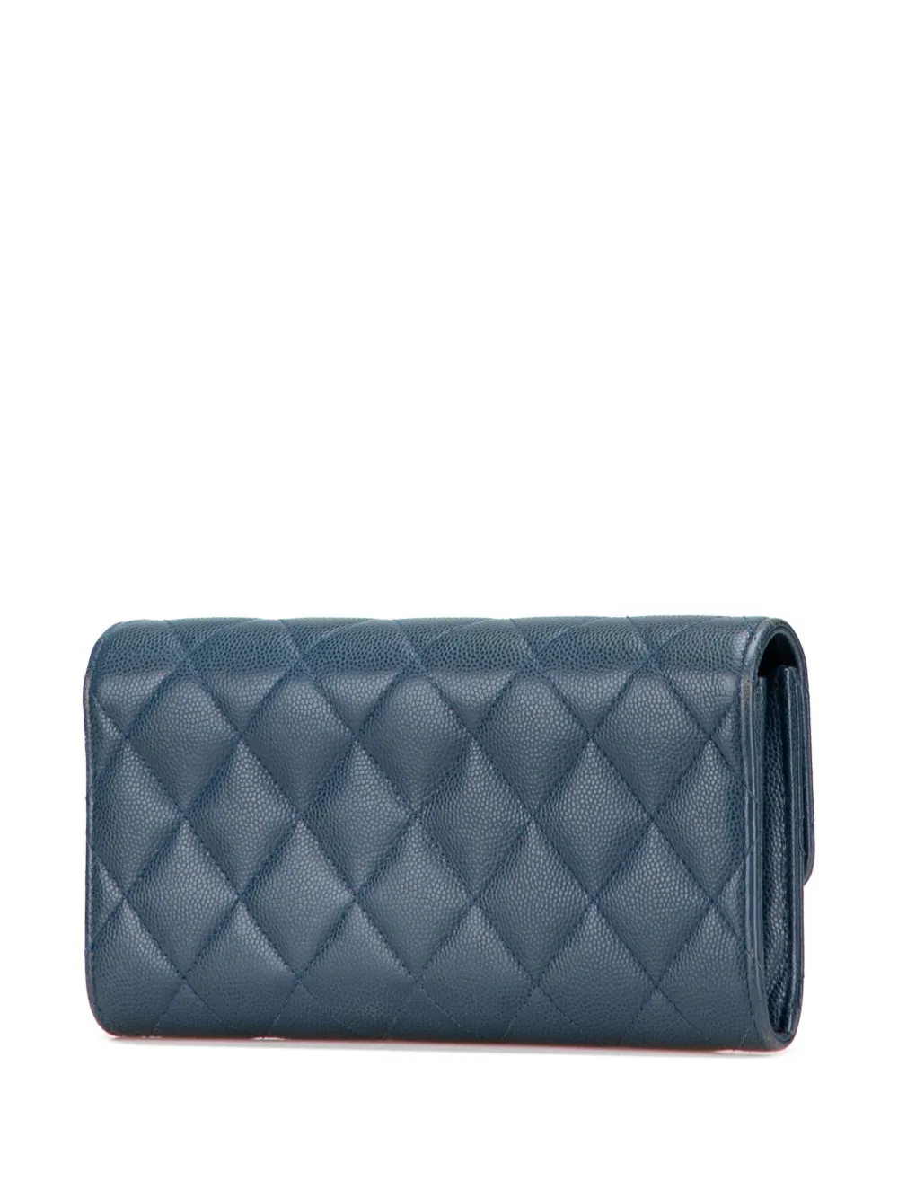 CHANEL Pre-Owned 2016-2017 CC Quilted Caviar Classic Flap Wallet long wallets | Image 2