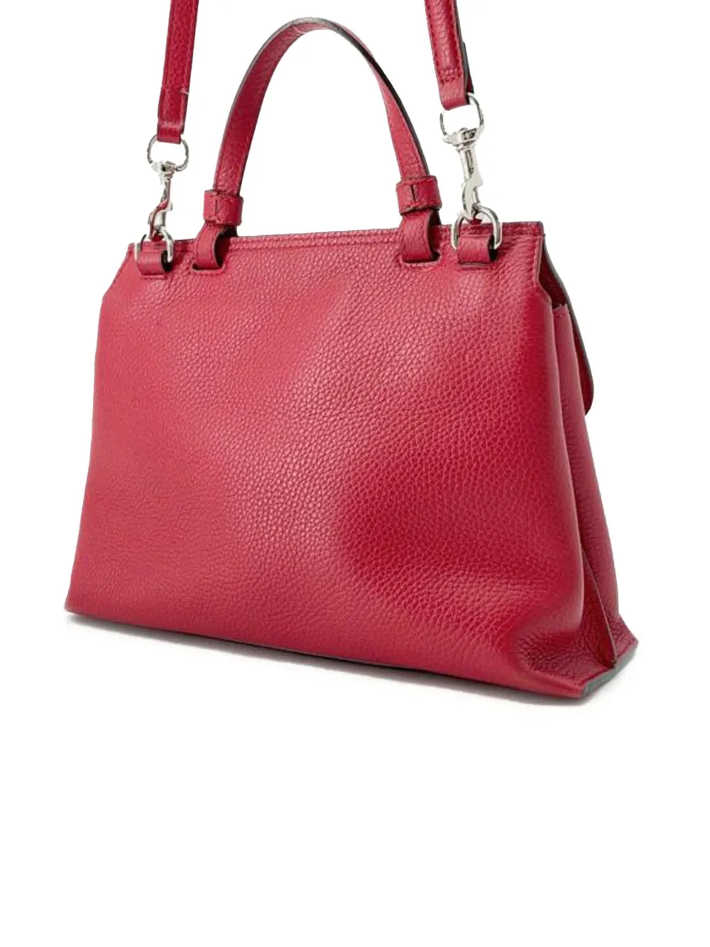 Pre-owned Gucci 2016-2025 Small Leather Bamboo Daily Satchel In Red