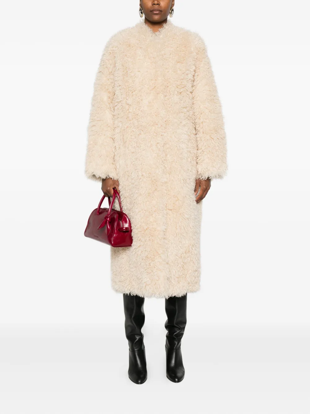 STAND STUDIO long-sleeved faux-fur coat | Faux Fur & Shearling Coats | Image 2
