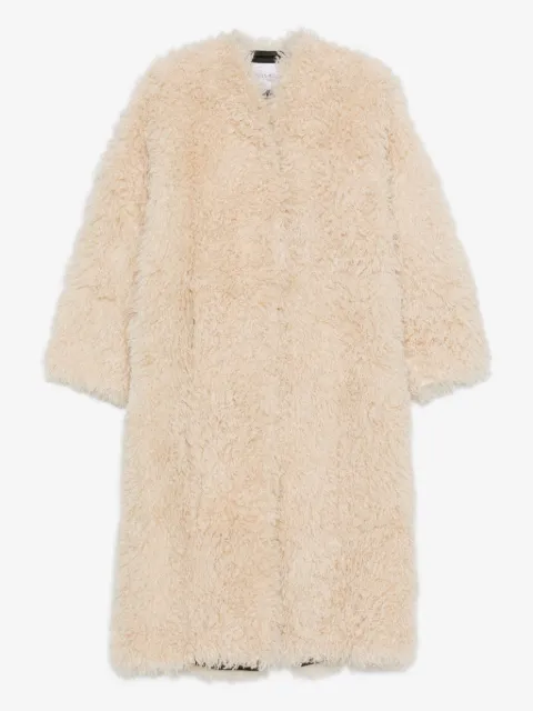 STAND STUDIO long-sleeved faux-fur coat
