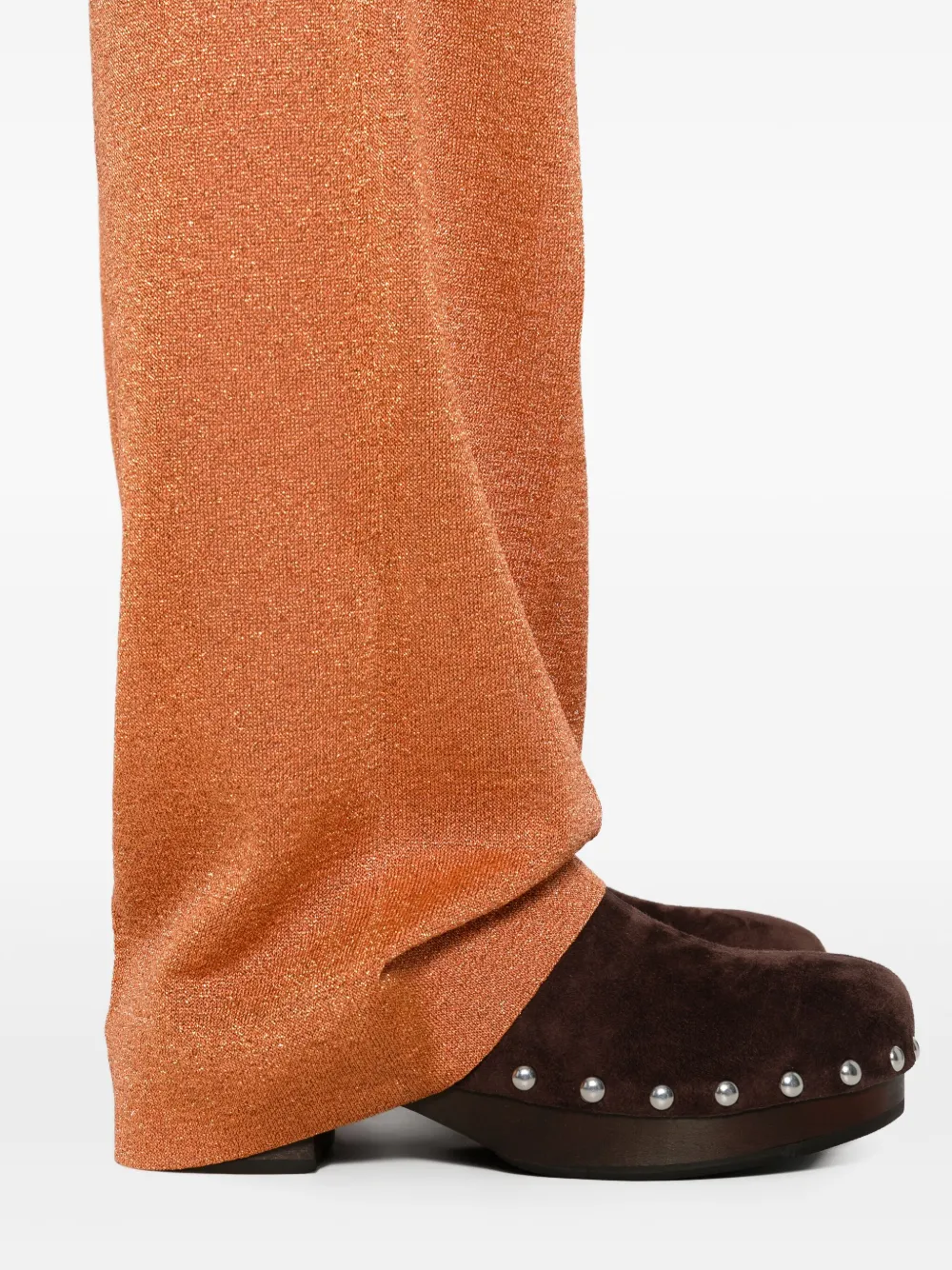 Miu Lurex plooibroek Oranje