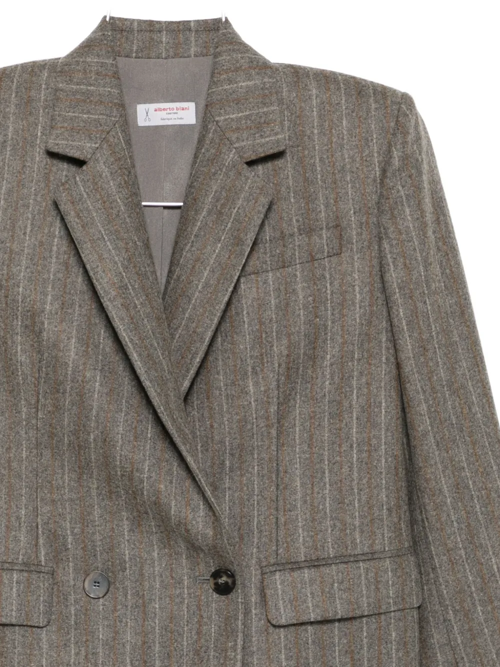 Alberto Biani Tailored Blazer With Notch Lapels And Pockets In Gray