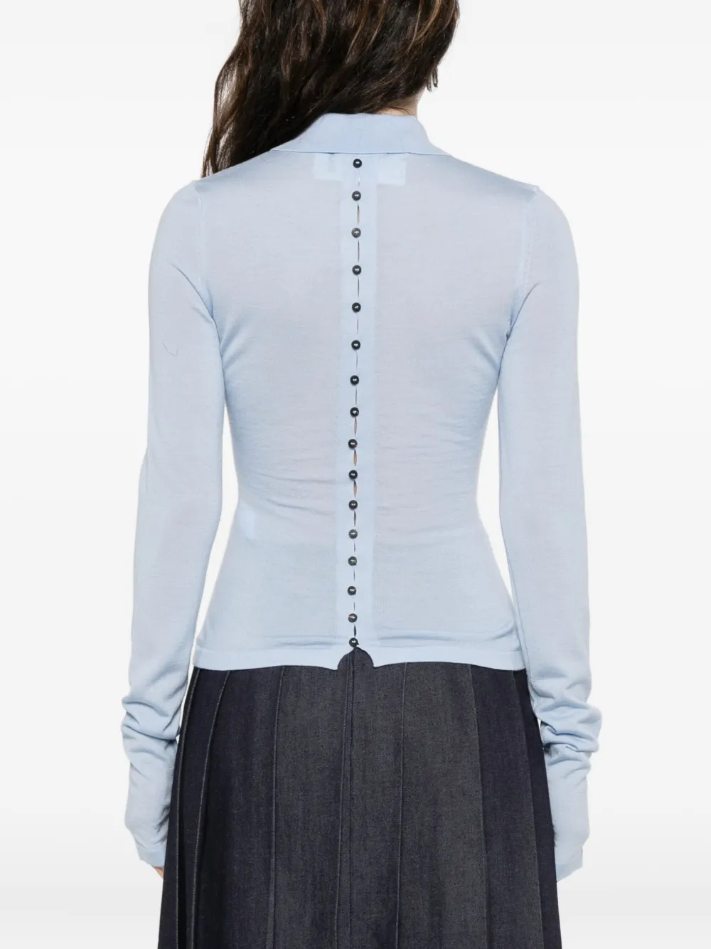 Jacquemus Poloshirt van merinowol Blauw