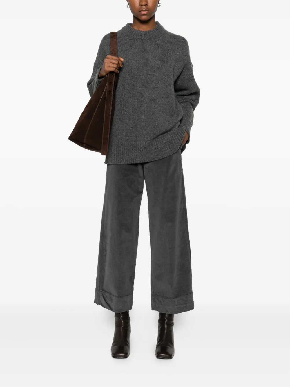 White Sand wide-leg trousers - Grijs