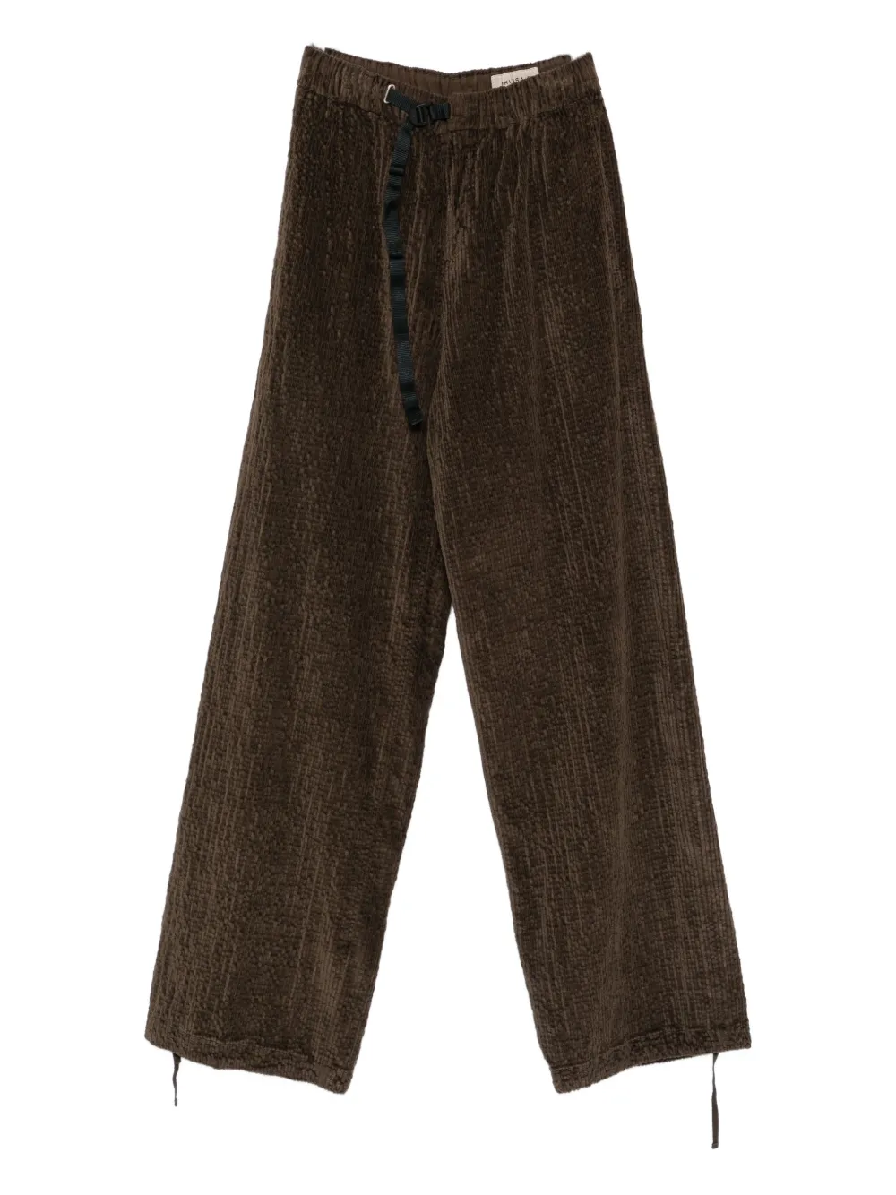 White Sand Drawstring-waist Pants In Brown