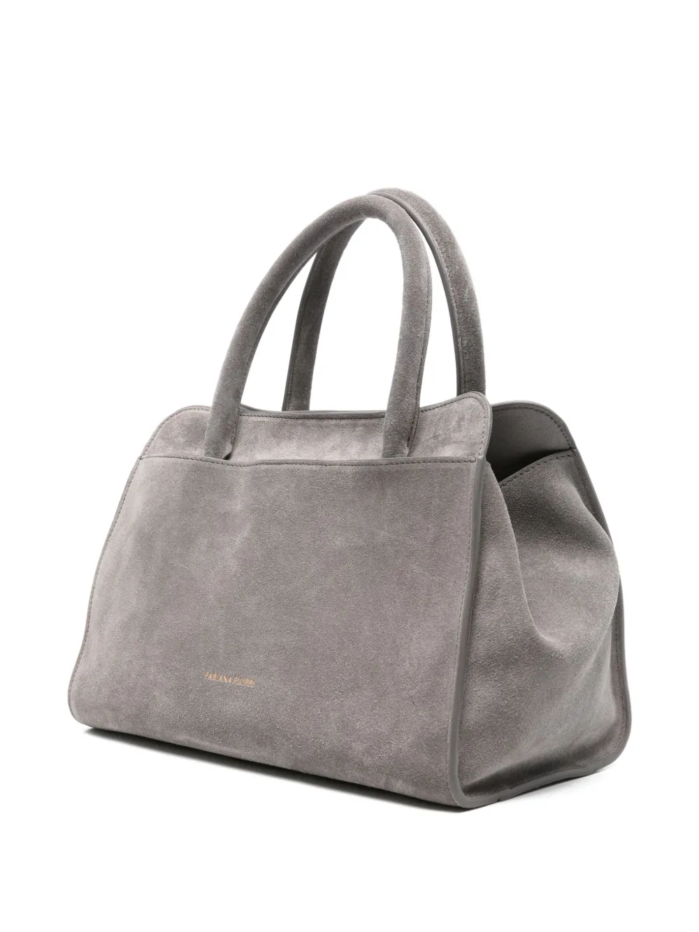 Fabiana Filippi Suede Top-handle Tote Bag In Gray