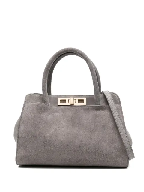 Fabiana Filippi suede top-handle tote bag