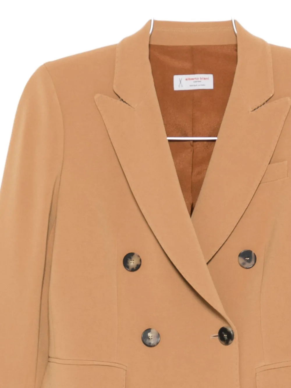 Alberto Biani Tailored Blazer With Structured Shoulders And Pockets In Brown