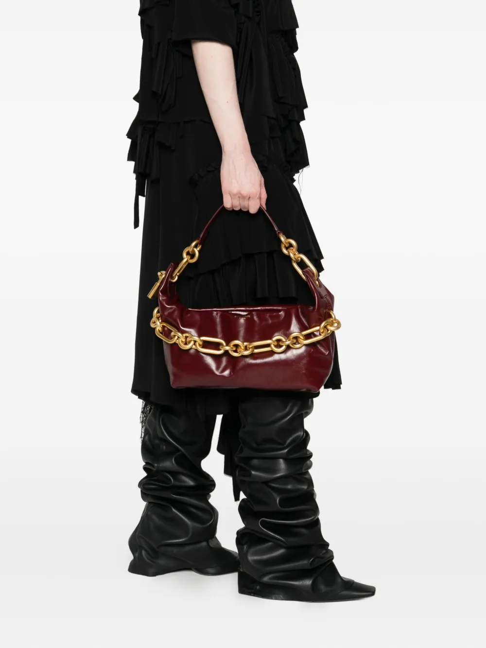 Balmain medium Sync shoulder bag - Bruin