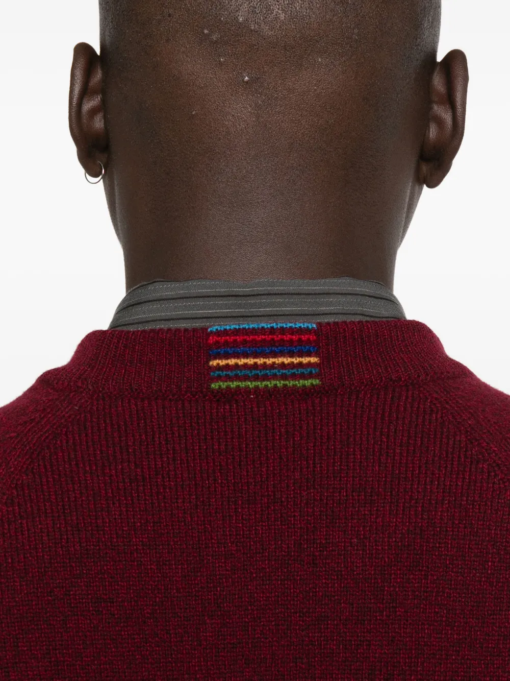 Paul Smith Crew Neck Knitted Sweater With Raglan Sleeves In Brown