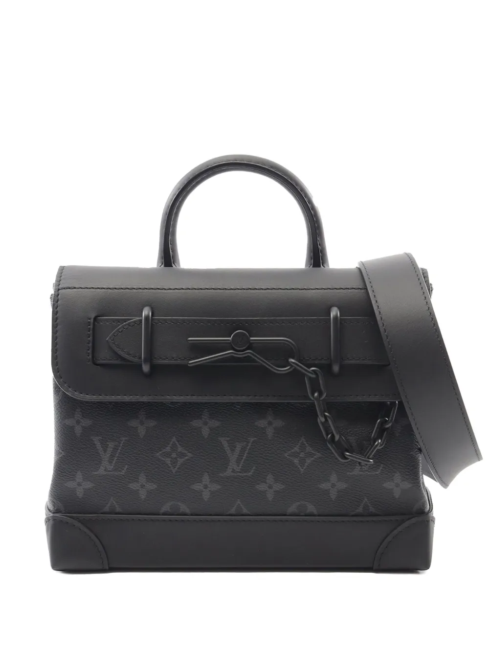 Louis Vuitton Pre-Owned 2021-2025 Monogram Eclipse Steamer PM satchel | Black | Image 1