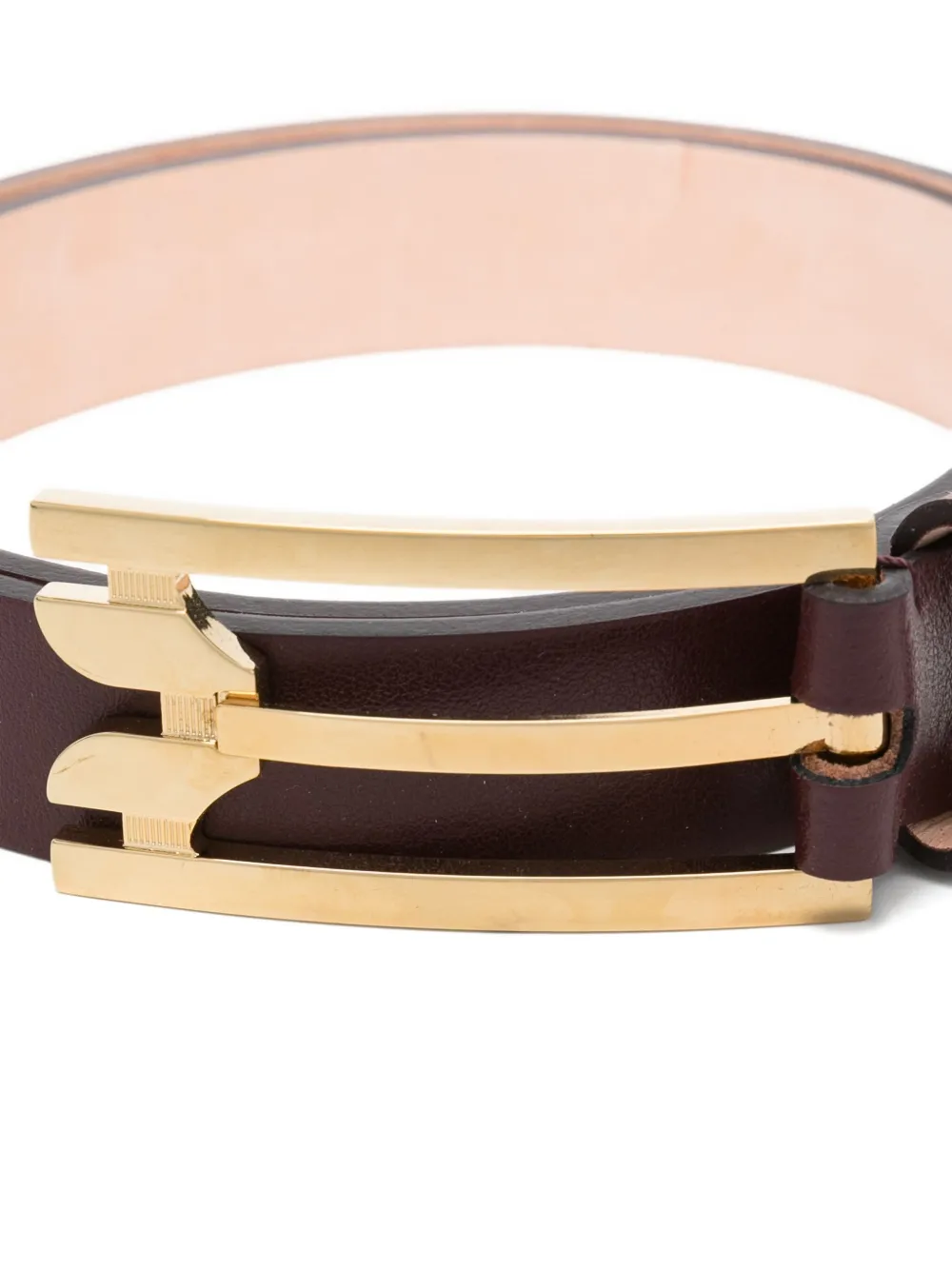 Victoria Beckham buckle-detail leather belt - Rood