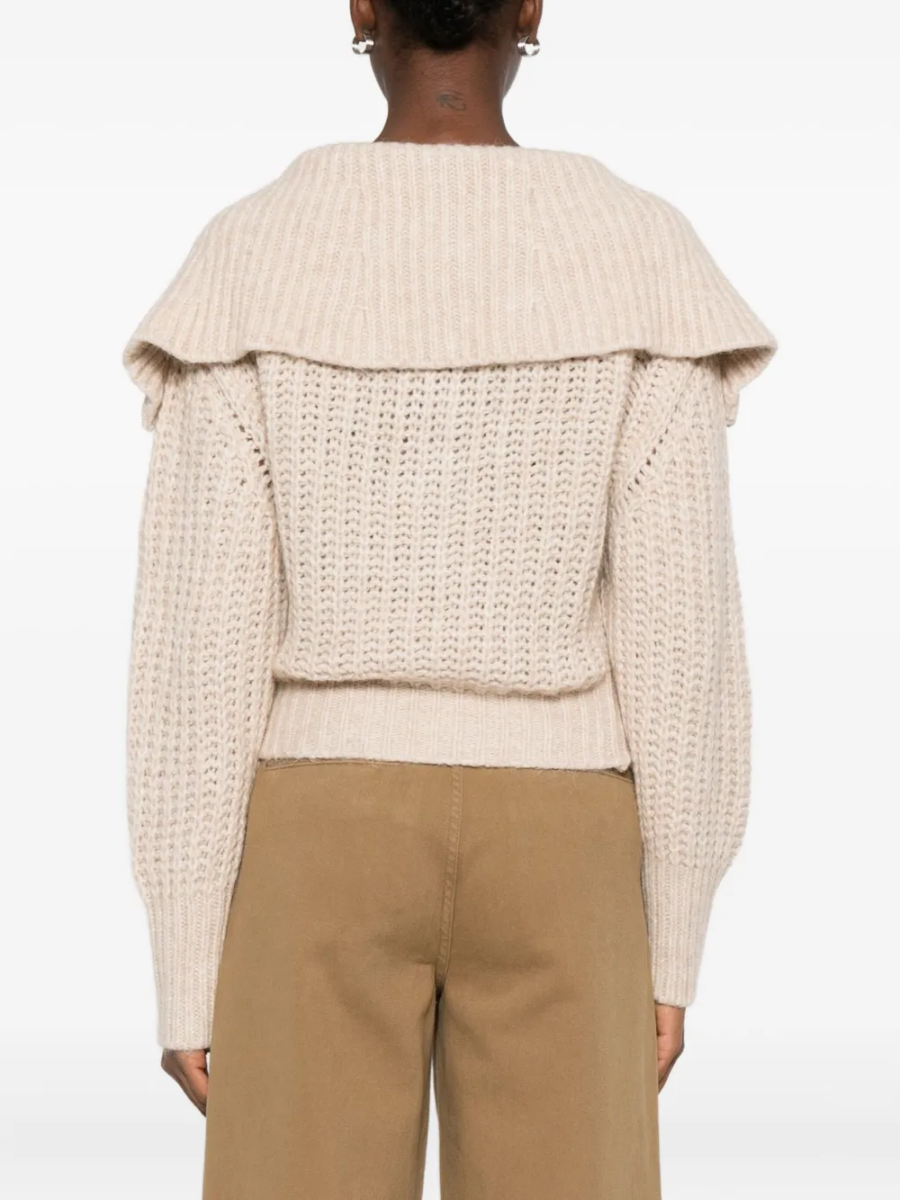 Iro Cable-knit Half-zip Jumper In Neutral
