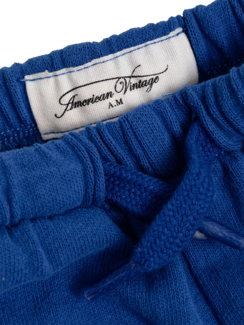American Vintage Logo-print Elastic-waist Shorts In Blue