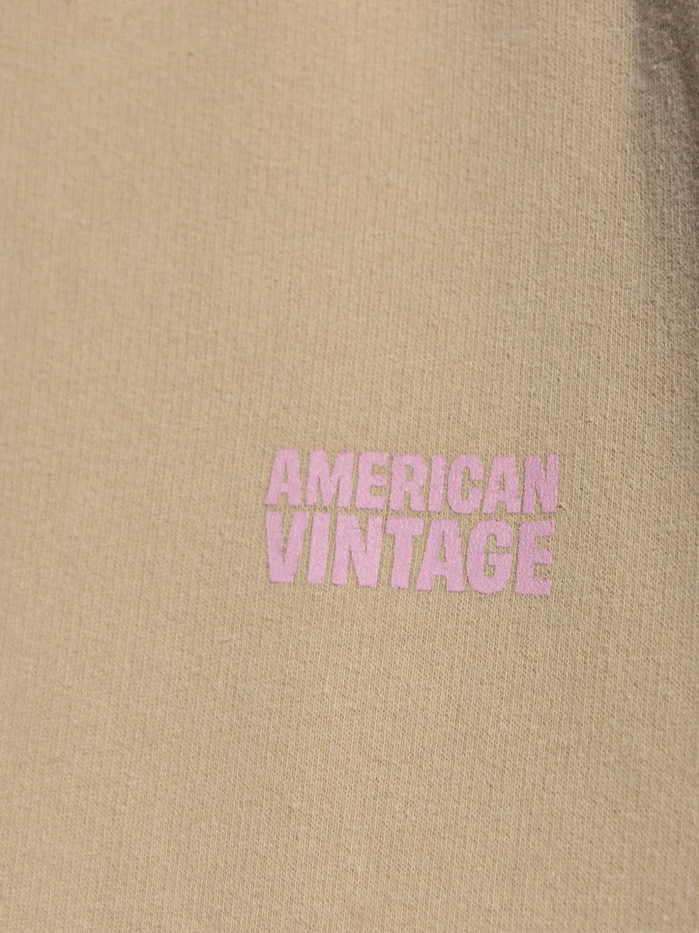 American Vintage Plizzy sweater met ronde hals Beige