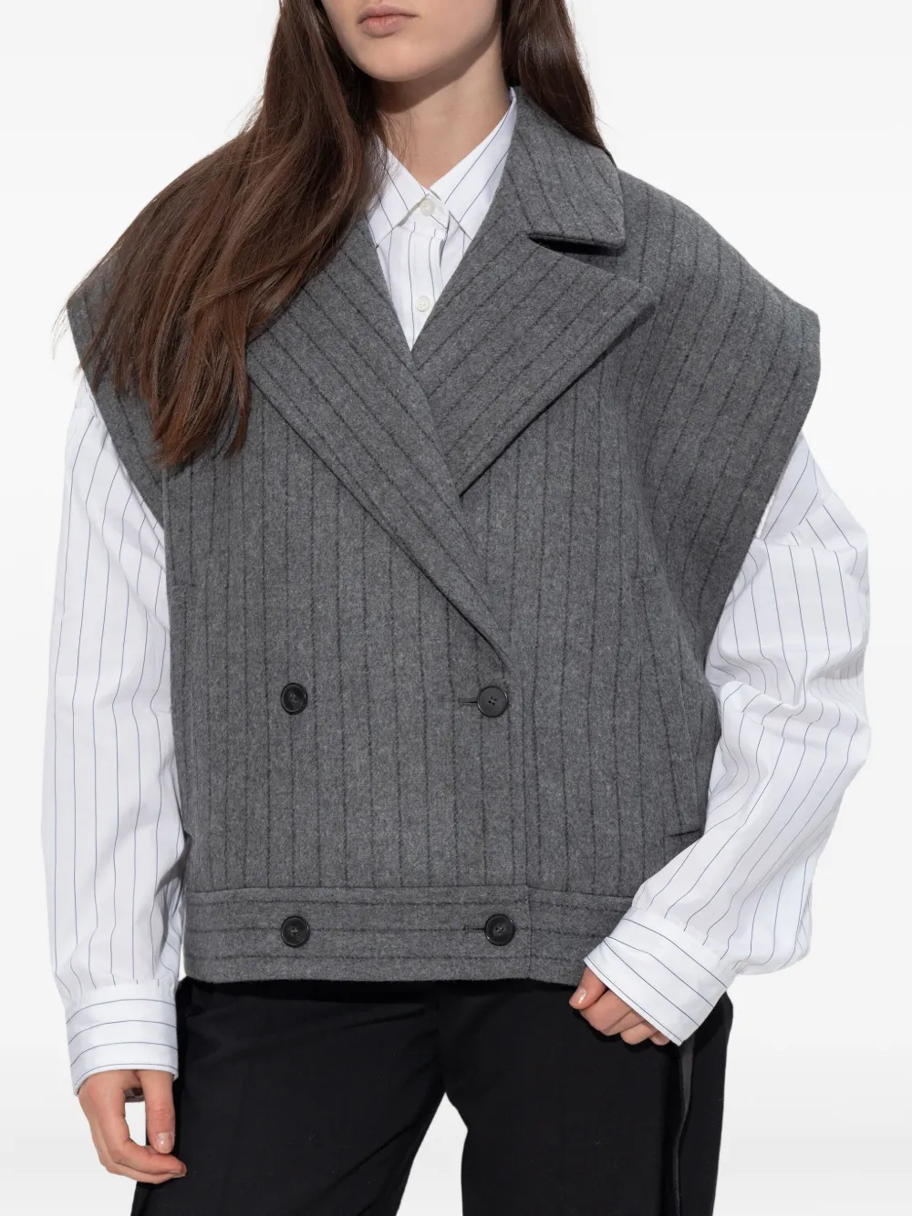 IRO pinstripe double-breasted gilet | Waistcoats & Gilets | Image 2