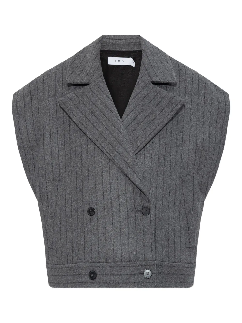 IRO pinstripe double-breasted gilet | Grey | Image 1