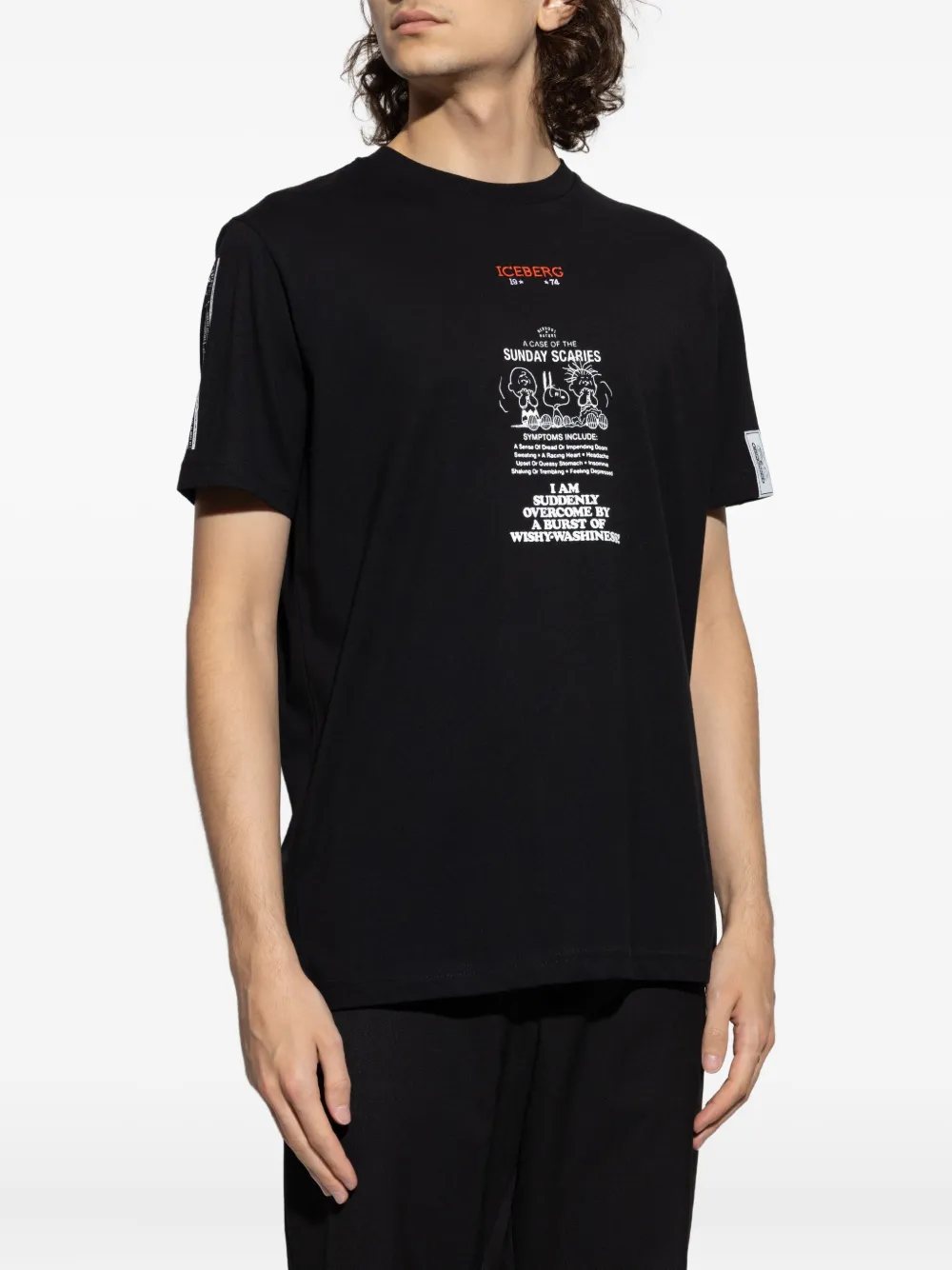 Iceberg x Peanuts T-shirt met print Zwart