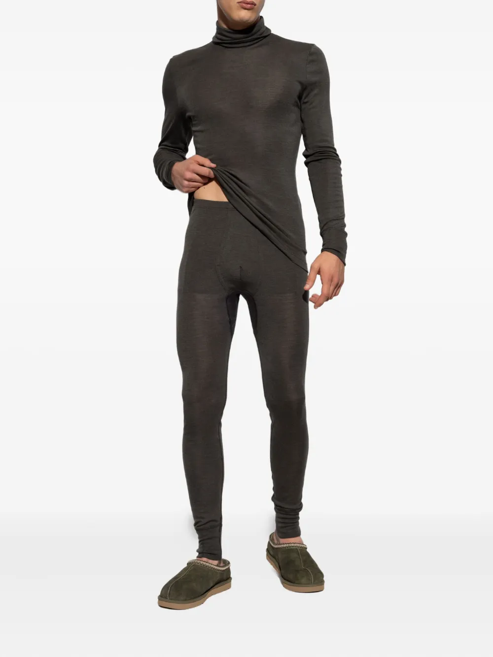 Hanro Woolen silk longleg - Grijs