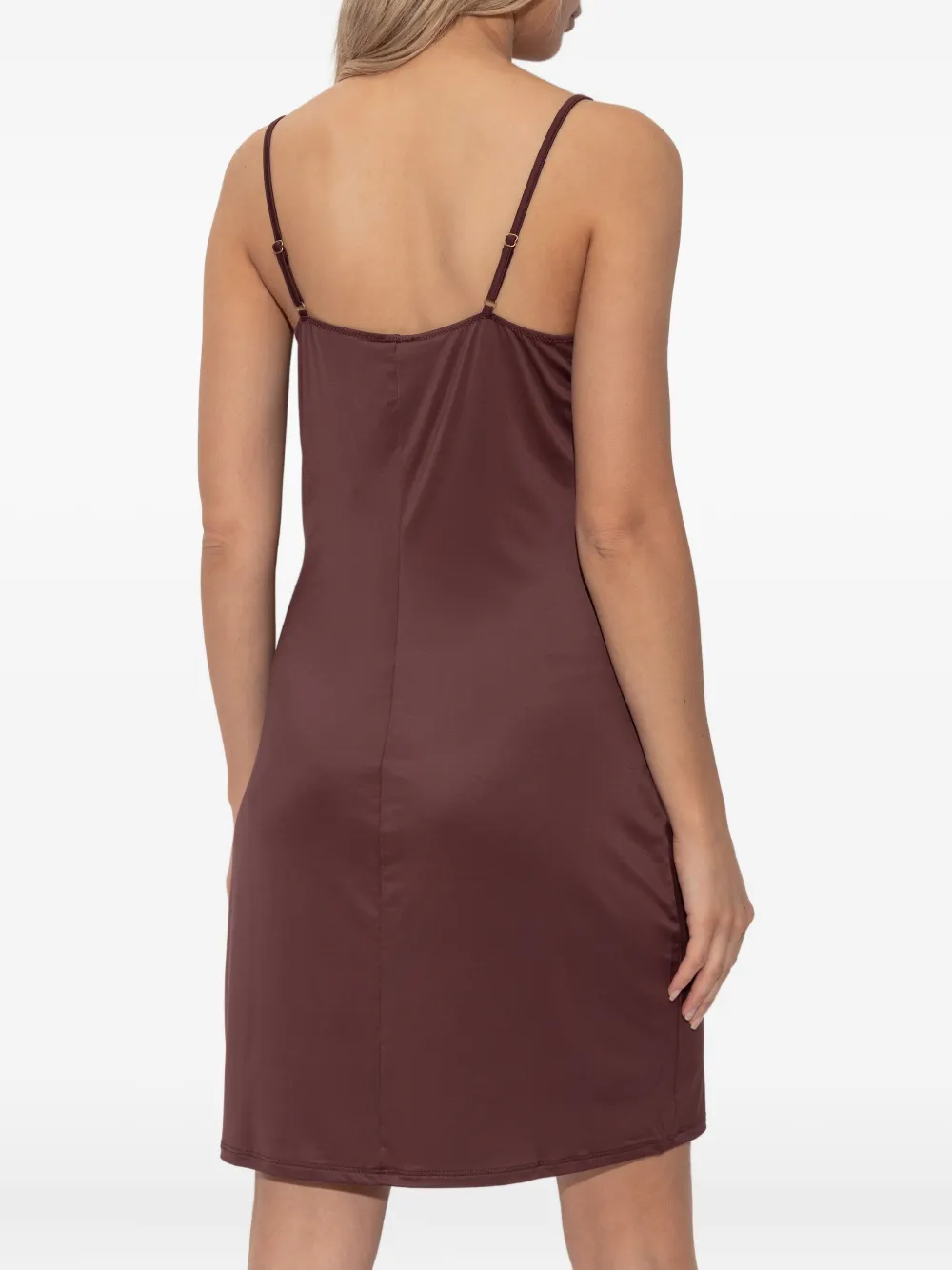 Hanro Lilith Lace-trim Camisole In Brown