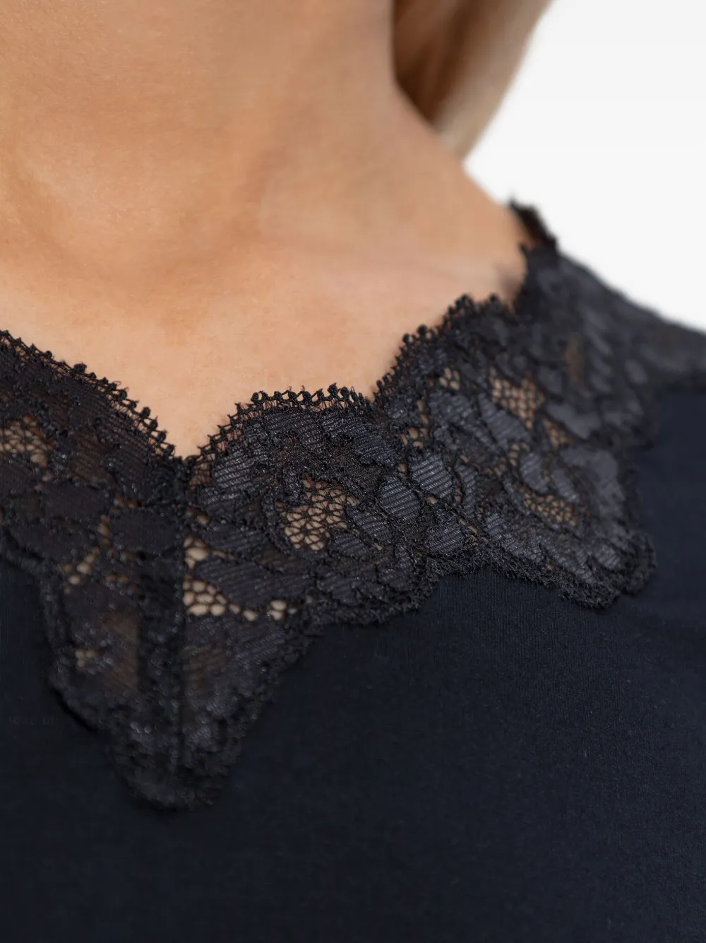 Hanro Top met lange mouwen Zwart