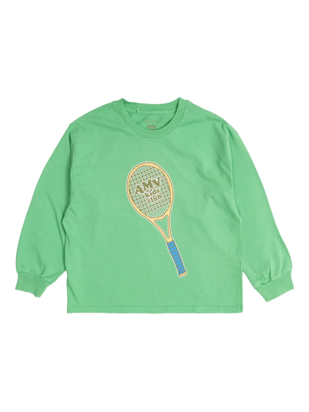 American Vintage Tennis-print Long-sleeve Top In Green