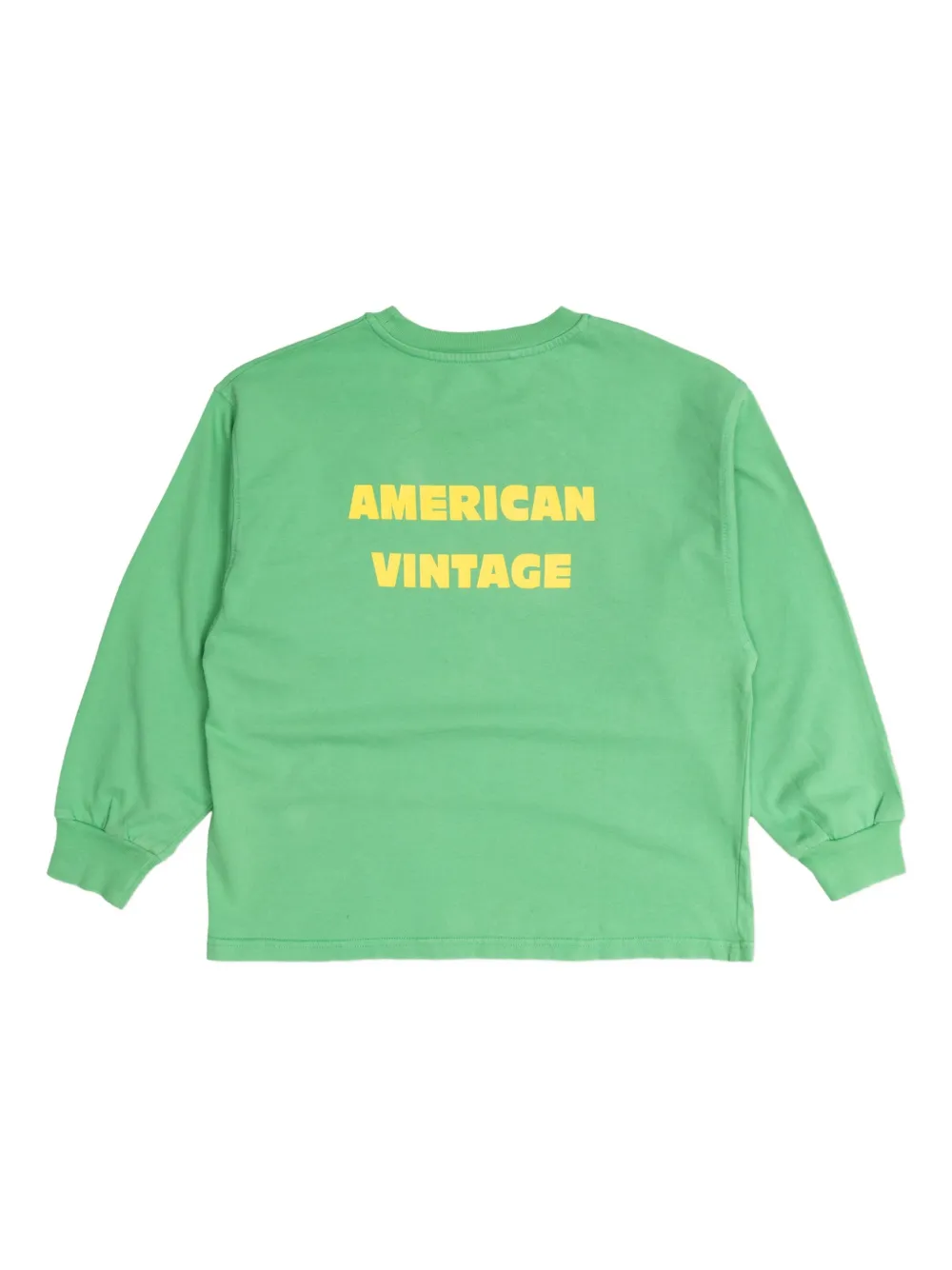 American Vintage Tennis-print Long-sleeve Top In Green