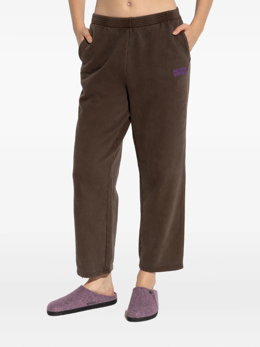 American Vintage Elastische broek Bruin