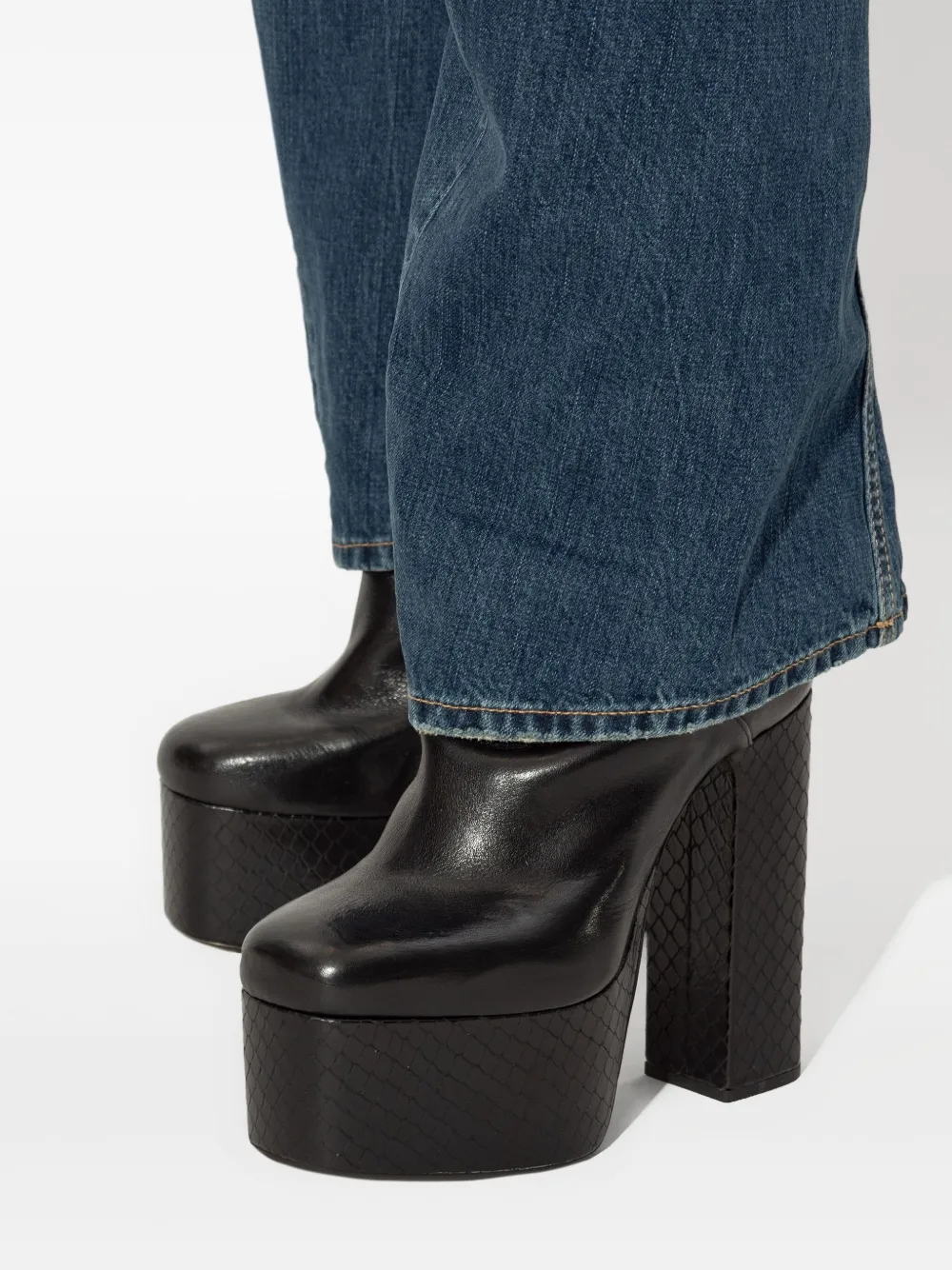 DSQUARED2 160 mm leren enkellaarzen Zwart