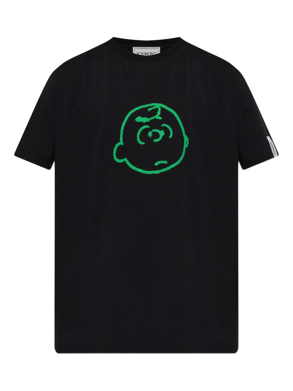 Iceberg Peanuts-embroidered T-shirt In Black