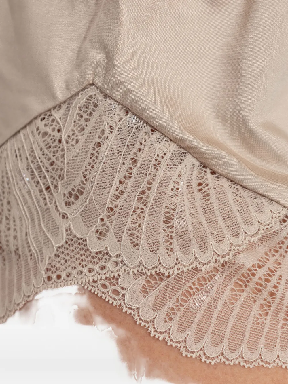 Hanro Lilith shorts met kanten afwerking Beige