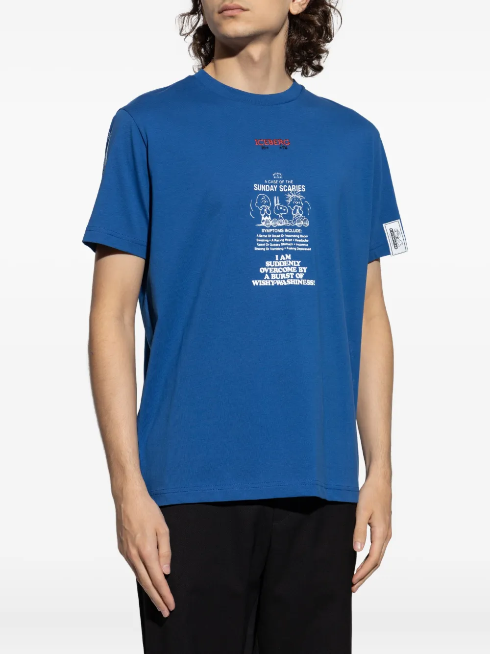 Iceberg Round-neck Printed T-shirt In Blue