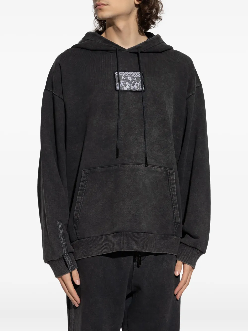 Iceberg Hoodie met logopatch Grijs
