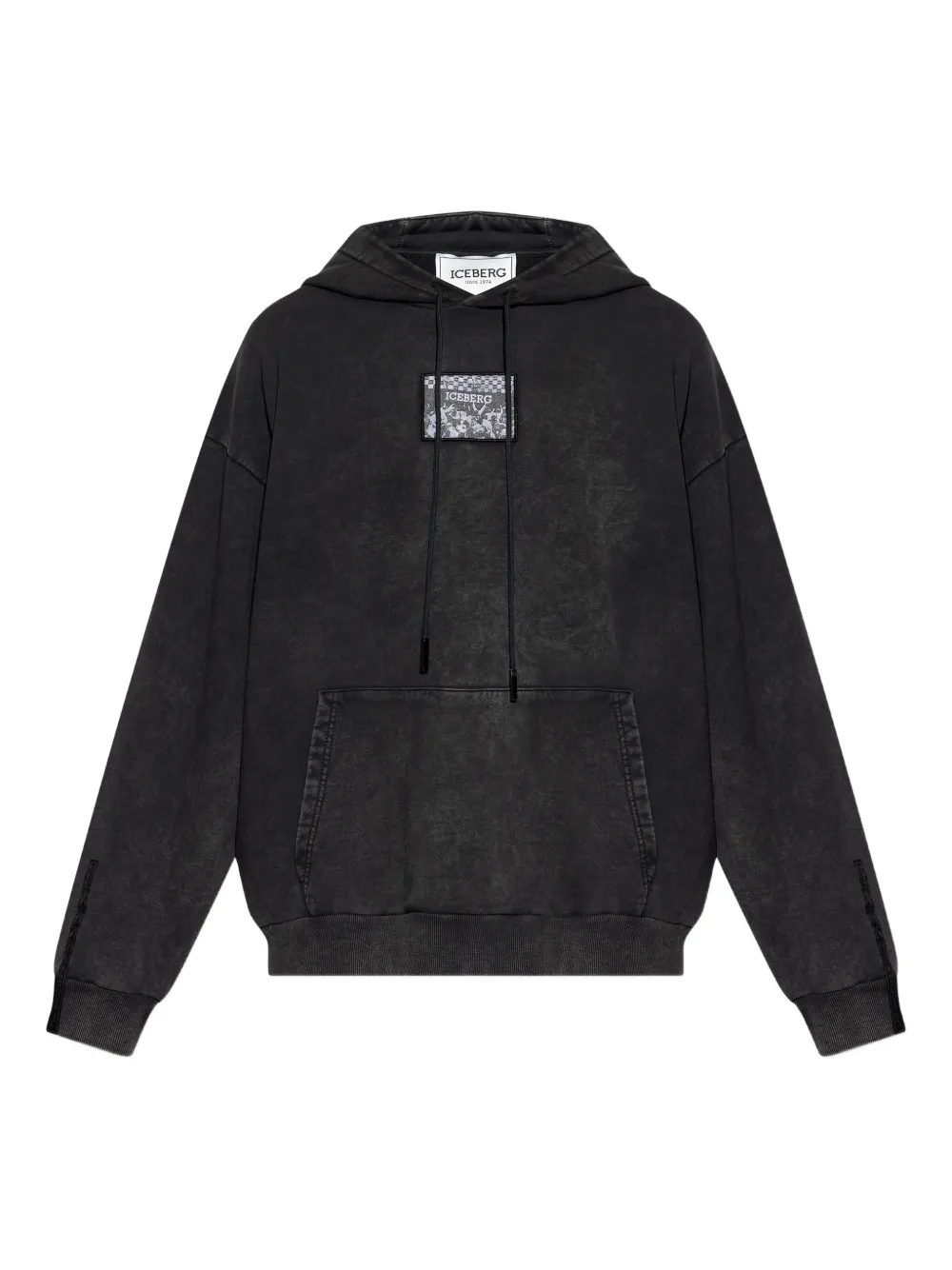 Iceberg logo-patch hoodie | Grey | Image 1