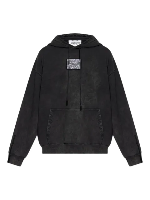 Iceberg logo-patch hoodie