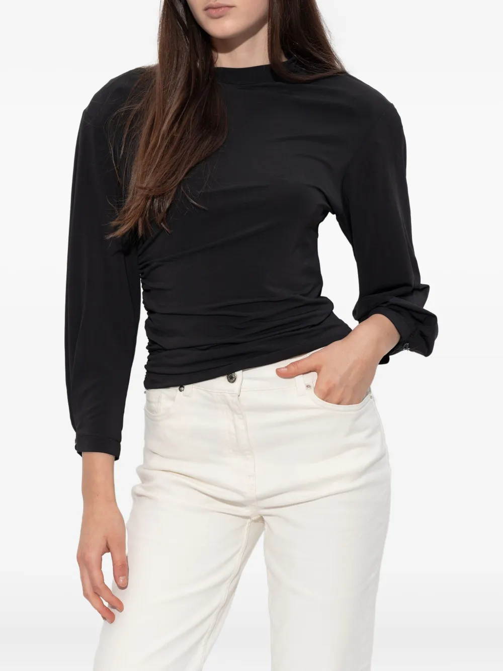 IRO Gloria top met ruches Zwart