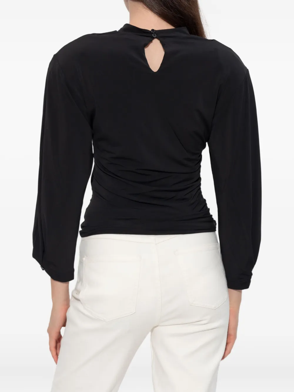 IRO Gloria top met ruches Zwart