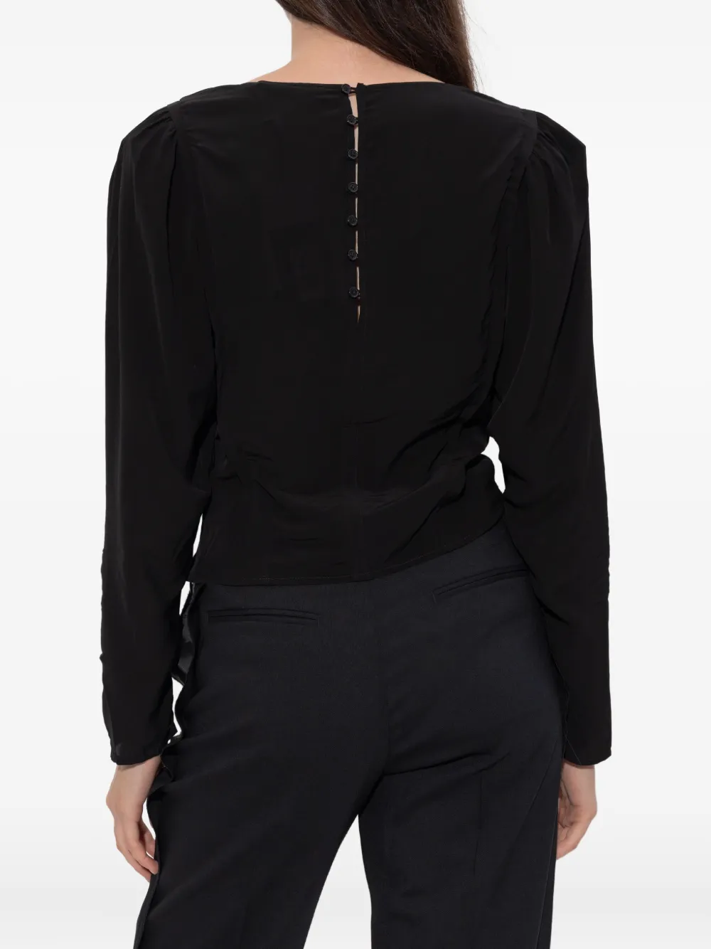 Iro Lace-panelled Blouse In Black