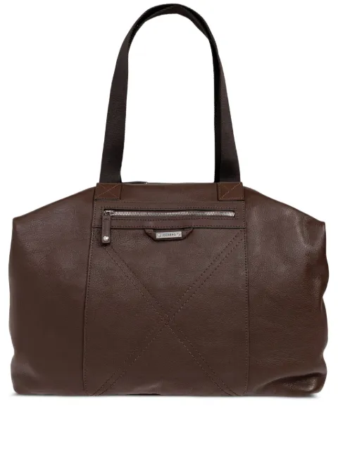 Iceberg zip leather tote bag