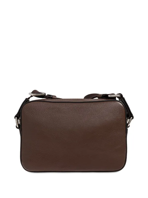 Iceberg Bolso De Hombro De Piel Con Placa Del Logo Marrón