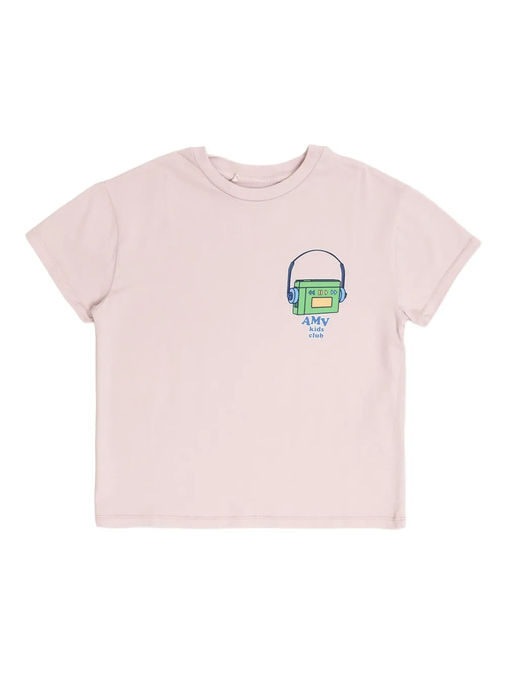 American Vintage Kids cassette-player print T-shirt | Pink | Image 1