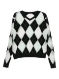 MASU reversed argyle top - Black