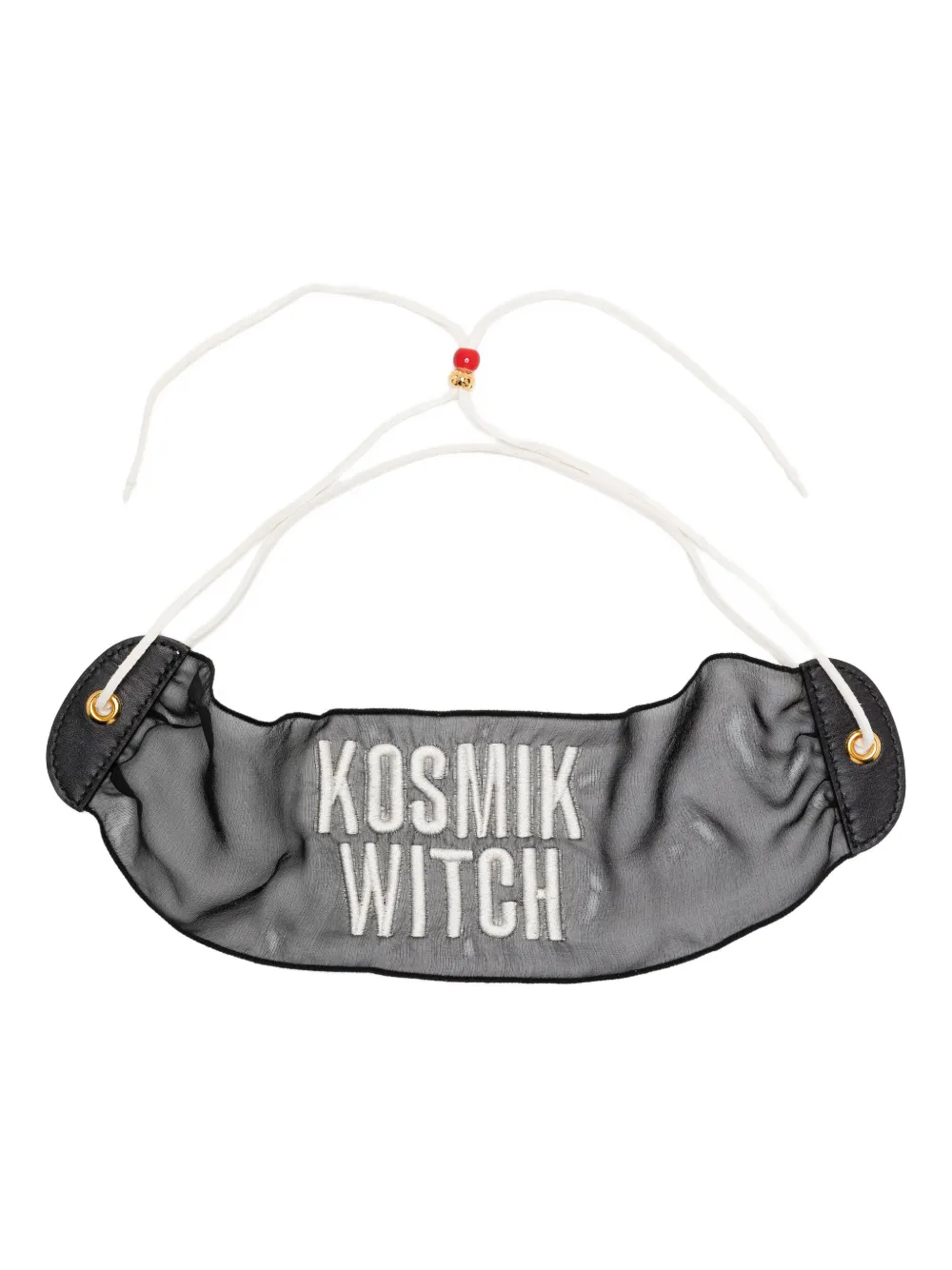Undercover Logo-embroidered Necklace In Gray