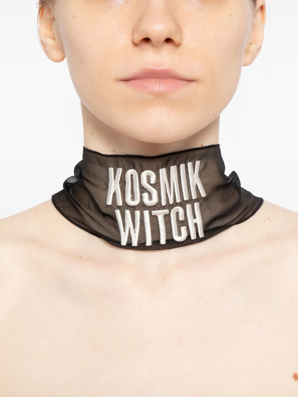 Undercover Halsketting met geborduurd logo - Zwart